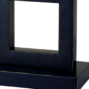 Homeroots 22" Bronze Open Square Table Lamp With White Rectangle Shade   468583