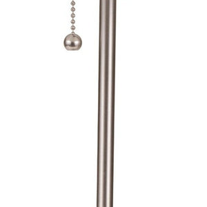 Homeroots 20" Silver Metal Candlestick Table Lamp With White Classic Drum Shade Silver,Shite  468592