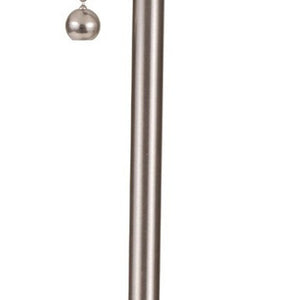 Homeroots 20" Silver Metal Candlestick Table Lamp With White Classic Drum Shade Silver,Shite  468592