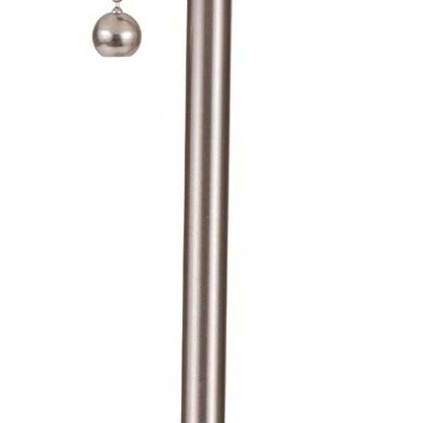 Homeroots 20" Silver Metal Candlestick Table Lamp With White Classic Drum Shade Silver,Shite  468592