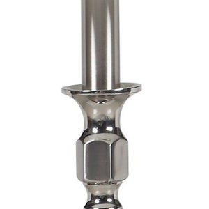 Homeroots 25" Nickel Metal Bedside Table Lamp With White Bell Shade  Metal 468607