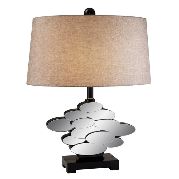 HomeRoots Beautiful Bronzed Table Lamp with Reflective Glass Accents for Modern Decor & Adjustable Brightness 468636