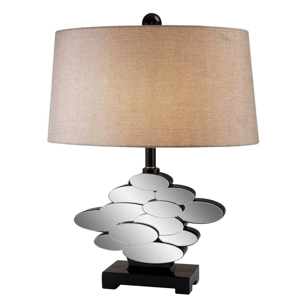 HomeRoots Beautiful Bronzed Table Lamp with Reflective Glass Accents for Modern Decor & Adjustable Brightness 468636