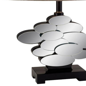 HomeRoots Beautiful Bronzed Table Lamp with Reflective Glass Accents for Modern Decor & Adjustable Brightness 468636