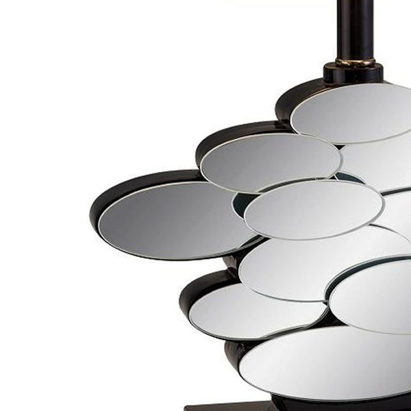 HomeRoots Beautiful Bronzed Table Lamp with Reflective Glass Accents for Modern Decor & Adjustable Brightness 468636