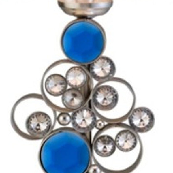 Homeroots 21" Silver Bedside With White Shade   468637