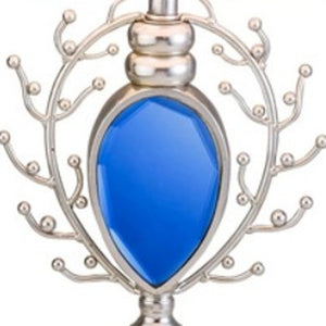 Homeroots Dazzling Faux Turquoise Pendent Silver Table Lamp   468638