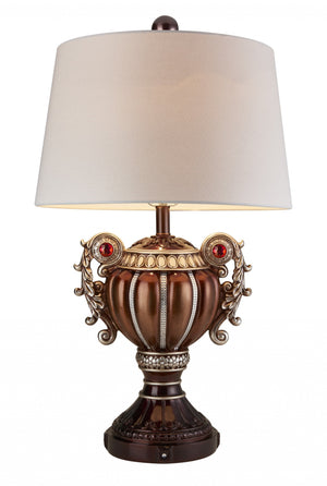 Homeroots Tall Bronze Urn Shaped Table Lamp   468655