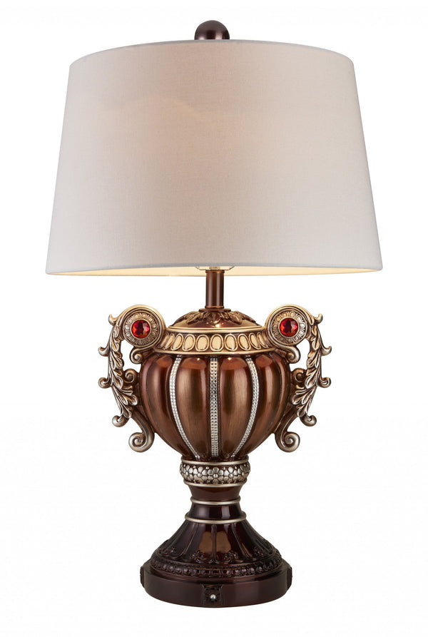 Homeroots Tall Bronze Urn Shaped Table Lamp   468655