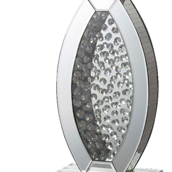 Homeroots Contemporary Glass Table Lamp With Rectangular Shade   468735