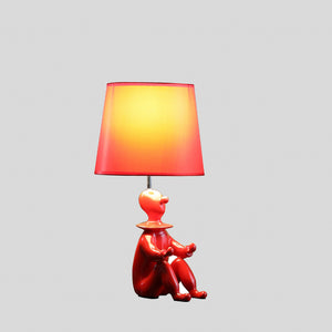 Homeroots 21" Red Bedside Table Lamp With Red Empire Shade  Polyresin 468742
