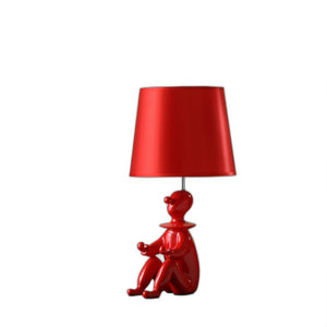 Homeroots 21" Red Bedside Table Lamp With Red Empire Shade  Polyresin 468742