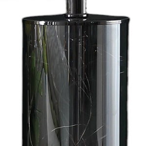 HomeRoots 21" Glass LED Table Lamp with Nightlight & White Shade - Modern Design for Home & Office Lighting 468802
