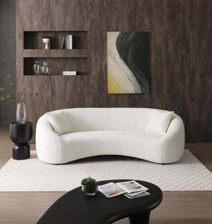 English Elm 93.31" Curved Cloud Sofa Chenille Velvet Three Seat Sculptural Minimalist Living Room Couch W2664P179335
