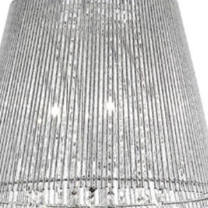 Homeroots Dreamy Silver Ceiling Lamp With Crystal Accents   468874