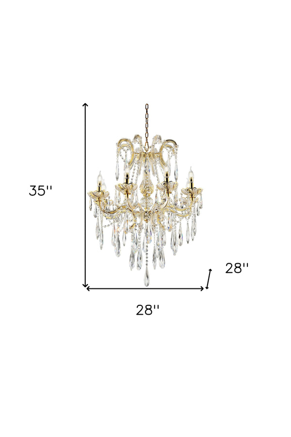 Homeroots Candle Style Empire Transparent Glass Led Ceiling Light   468889