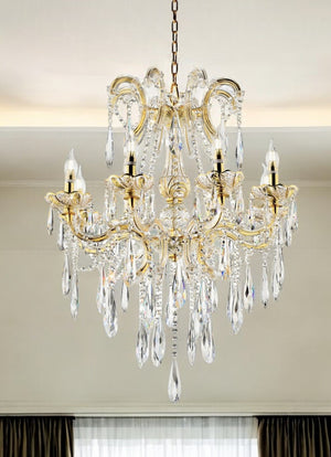 Homeroots Candle Style Empire Transparent Glass Led Ceiling Light   468889