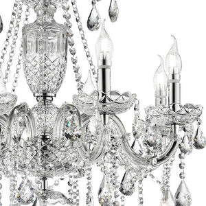 Homeroots Candle Style Empire Transparent Glass Led Ceiling Light   468891