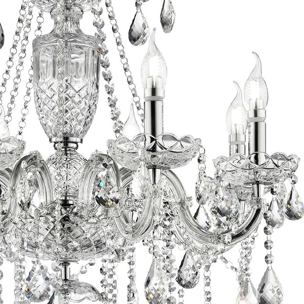 Homeroots Candle Style Empire Transparent Glass Led Ceiling Light   468891