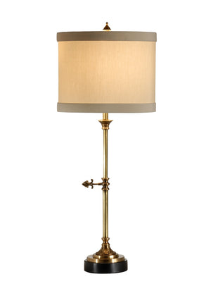 Wildwood Complex Key Lamp — Solid Brass & Black Marble Accent, Antique Patina, Sculptural Key Design, 27" H 46890