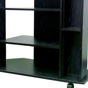 Homeroots 35" Black Open Shelving Tv Stand  Manufactured Wood 468918