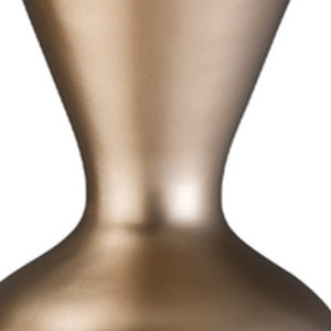 Homeroots 22" Rose Gold Geometric Cylinder Polyresin Floor Vase  Polyresin 468953