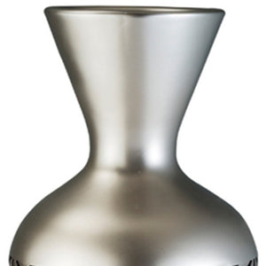 Homeroots 22" Brown And Silver Geometric Cylinder Polyresin Floor Vase  Polyresin 468954