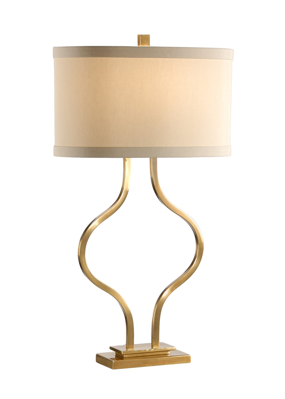 Wildwood Brass Hand-Formed Bow Lamp With Antiqued Finish — Sculptural 31" Table Light For Timeless Style 46899