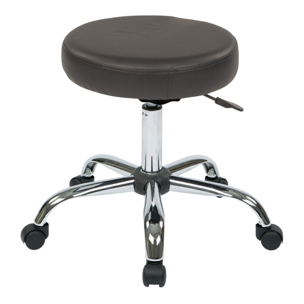 OSP Home Furnishings Pneumatic Saddle Stool Ergonomic Height Adjustable Seat for Drafting Lab Studio Work Dillon Graphite ST428V-R111