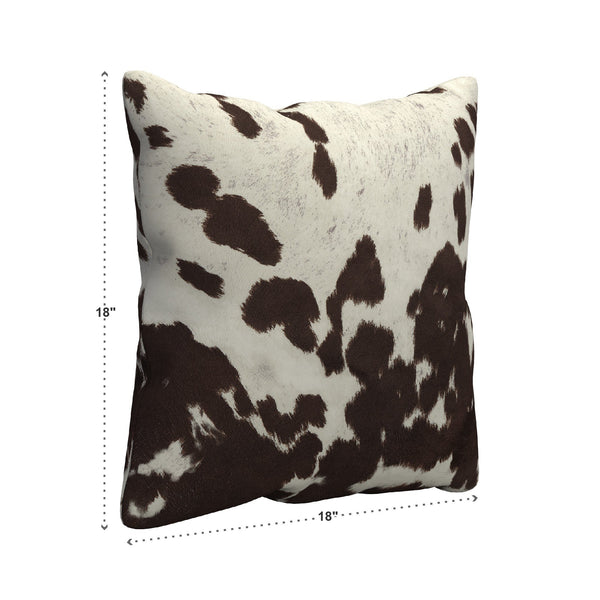 Devon Cowhide Pattern Throw Pillows Set of 2 Bold Farmhouse Accent for Modern Decor