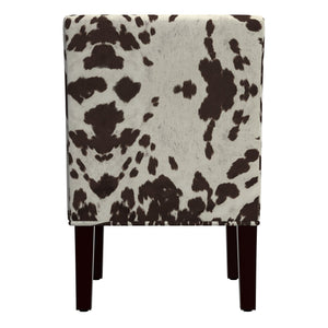 Devon Cowhide Print Accent Chair with Rubberwood Legs for Any Living Space
