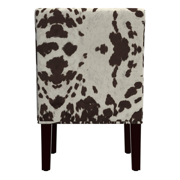 Devon Cowhide Print Accent Chair with Rubberwood Legs for Any Living Space