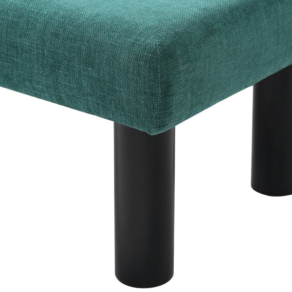 English Elm Upholstered Dining and Entryway Bench with Rubberwood Legs Padded Seat 300 Lb Capacity Black,Green N779P371712G