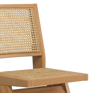 English Elm Regina Dining Chair Set Of 2 - Mid-Century Modern Design With Woven Cane, Solid Wood & Easy Assembly B136P266919-GIGA
