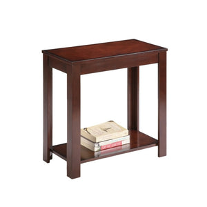 HomeRoots 24" Brown End Table with Shelf - Versatile Accent Table for Living Rooms, Bedrooms & Small Spaces 469016