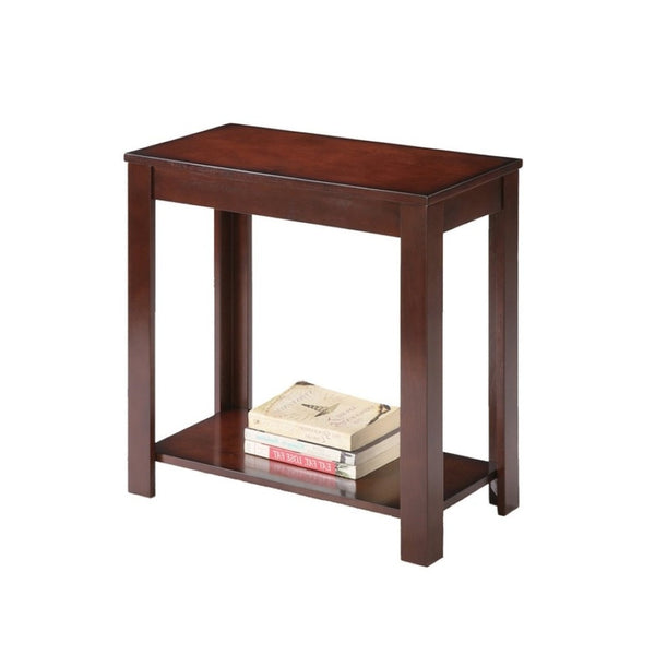 HomeRoots 24" Brown End Table with Shelf - Versatile Accent Table for Living Rooms, Bedrooms & Small Spaces 469016