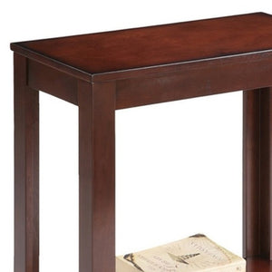 HomeRoots 24" Brown End Table with Shelf - Versatile Accent Table for Living Rooms, Bedrooms & Small Spaces 469016