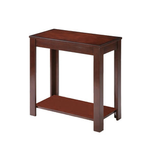 HomeRoots 24" Brown End Table with Shelf - Versatile Accent Table for Living Rooms, Bedrooms & Small Spaces 469016