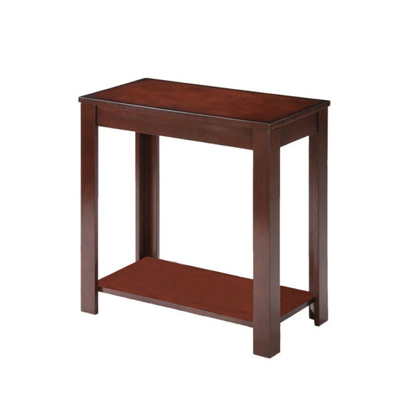 HomeRoots 24" Brown End Table with Shelf - Versatile Accent Table for Living Rooms, Bedrooms & Small Spaces 469016