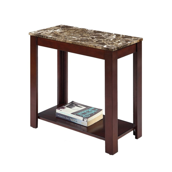 Homeroots 24" Brown End Table With Shelf   469018