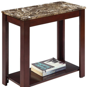 Homeroots 24" Brown End Table With Shelf   469018