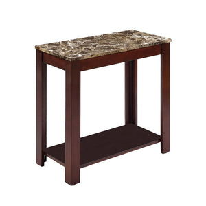 Homeroots 24" Brown End Table With Shelf   469018