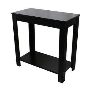 HomeRoots 24" Elegant Black End Table with Shelf - Versatile Nightstand, Storage Solution for Any Space! 469019