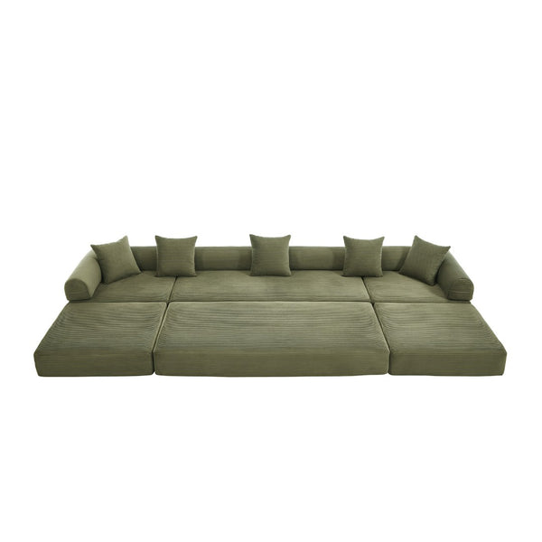 English Elm United We Win Corduroy Memory Foam Convertible Sofa Bed Six Position Guest Room Sleeper W1568P372056