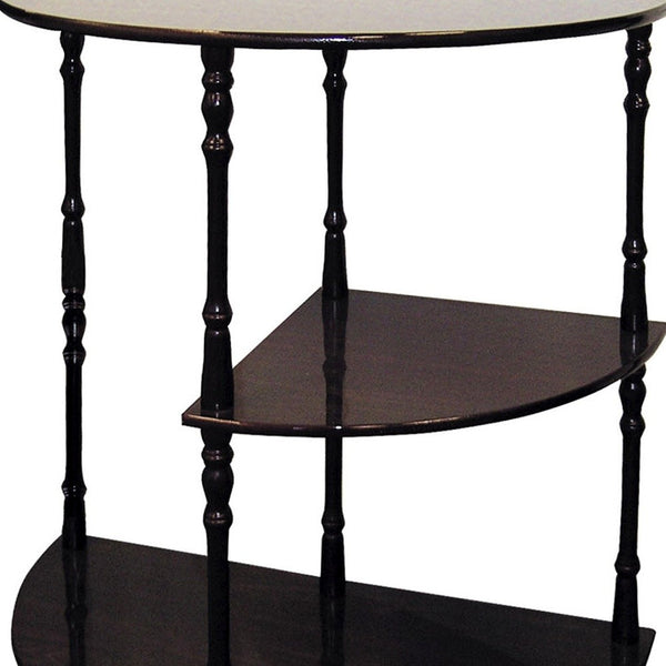 Homeroots 26" Brown End Table With Two Shelves   469058