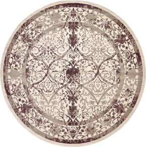 Unique Loom La Jolla Traditional Machine Made Floral Rug Beige, Beige/Brown/Ivory/Light Brown 12' 2" x 12' 2"