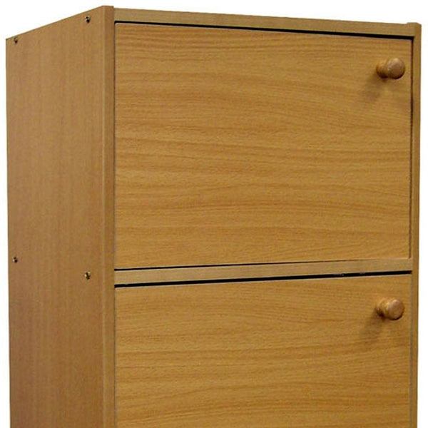 HomeRoots 36" Natural Wood Three Tier Bookcase - Stylish Storage Shelves for Home & Office, Versatile Design! 469071