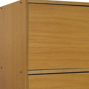 HomeRoots 36" Natural Wood Three Tier Bookcase - Stylish Storage Shelves for Home & Office, Versatile Design! 469071