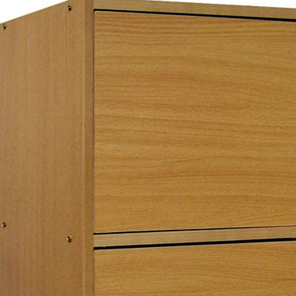 HomeRoots 36" Natural Wood Three Tier Bookcase - Stylish Storage Shelves for Home & Office, Versatile Design! 469071