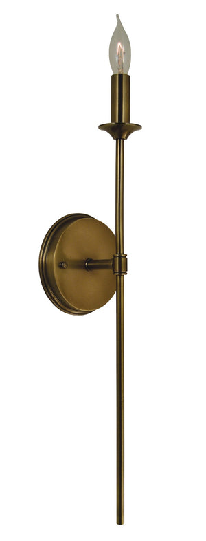 Framburg 1-light Elegant Modern Chandler Sconce - Handcrafted Lighting Fixture For A Stylish Home Ambiance Antique Brass Metal 4691 Ab